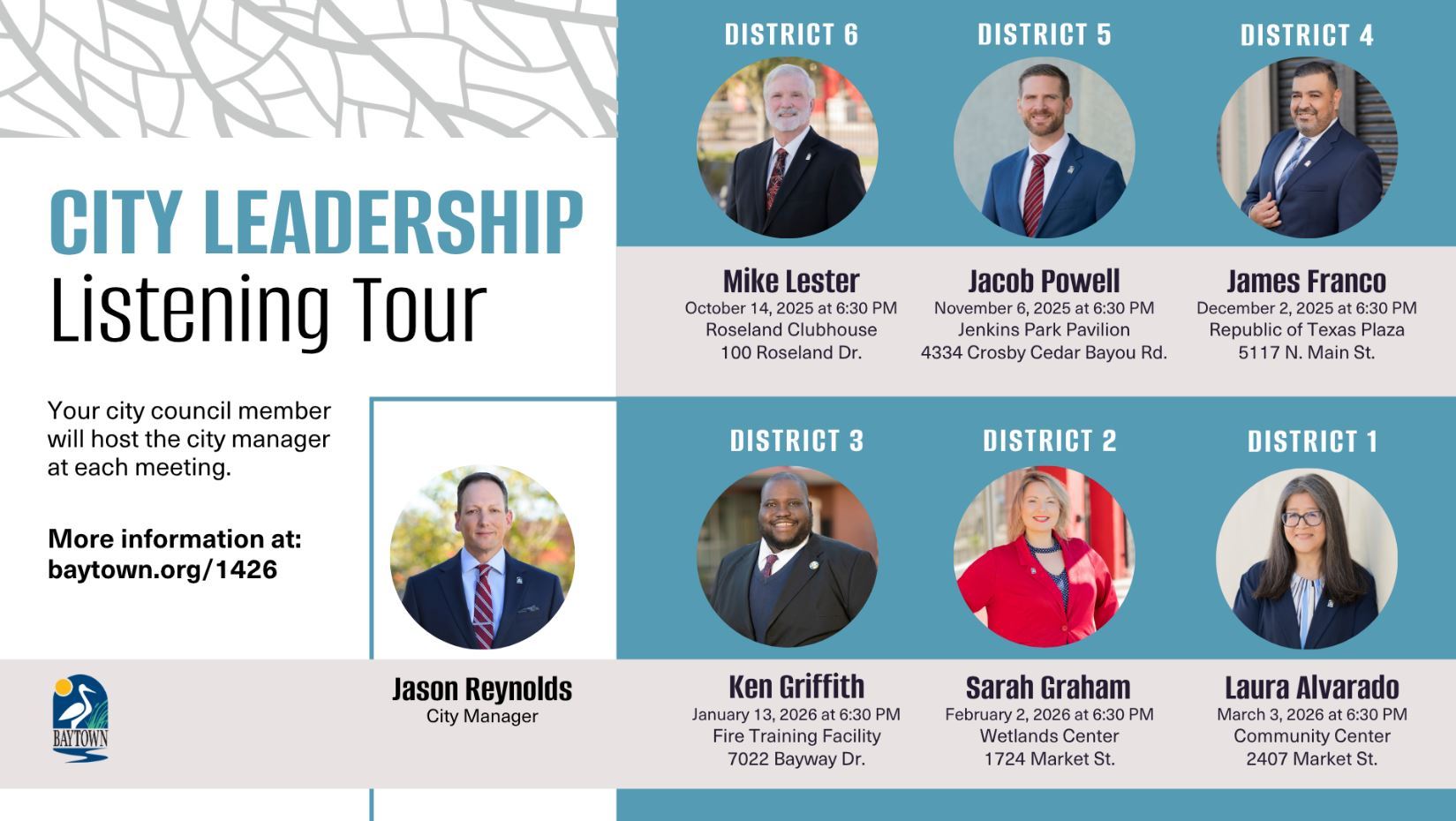 City Leadership Listening Tour 2025_2026 Calendar