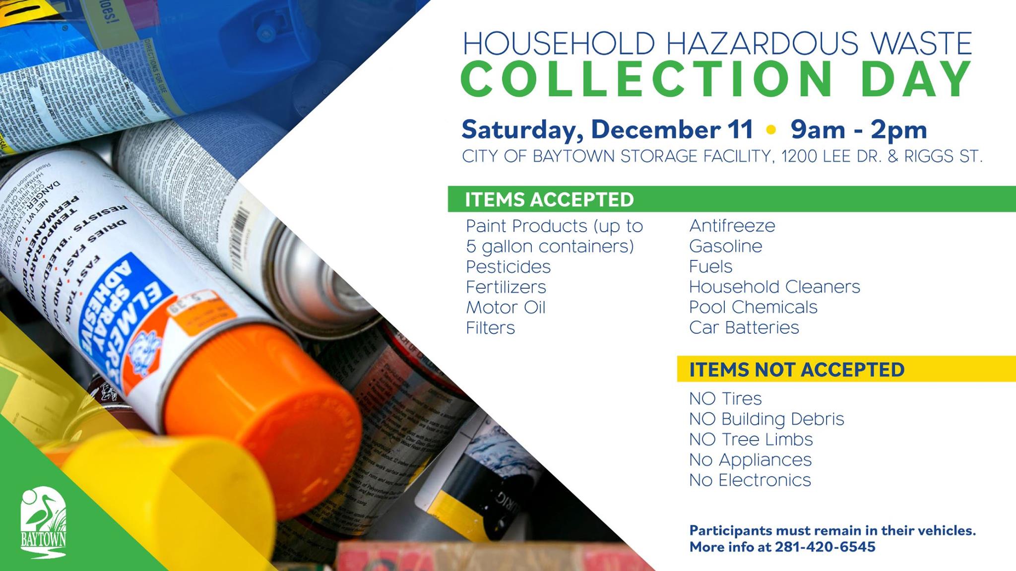 Baytown Household Hazardous Waste Collection Day